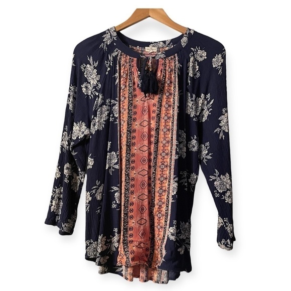 MASON & BELLE Bohemian Floral Tassel Top Size XXL - Picture 4 of 9